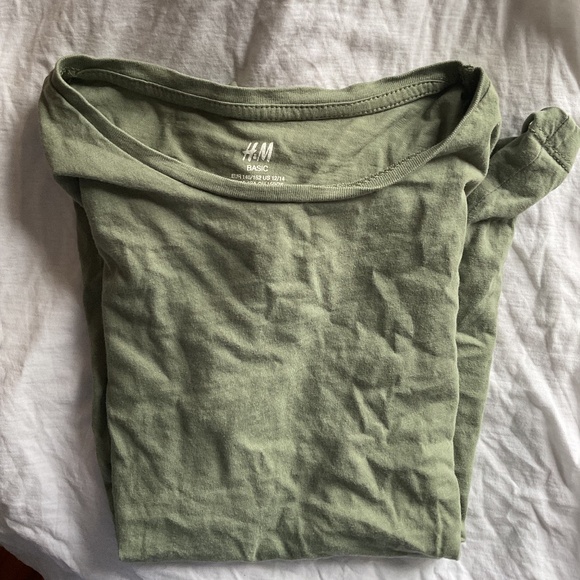 Olive basic cotton shirt - Picture 3 of 3